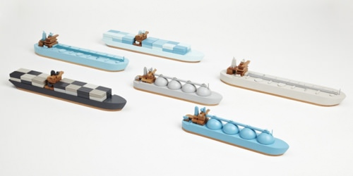 Wooden Giants wooden toy boats by Papafoxtrot