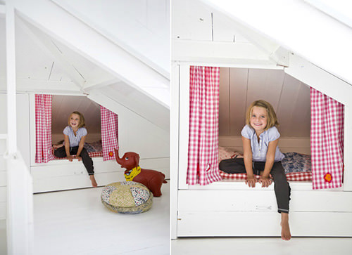 built-in sleeping nook bunk for kids
