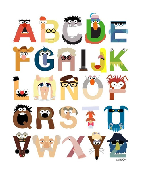 muppet alphabet print
