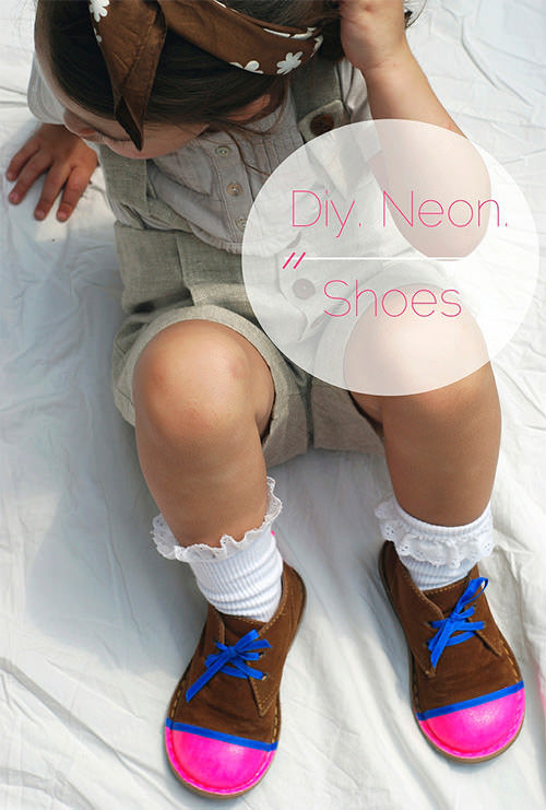 DIY Neon Shoes for Kids