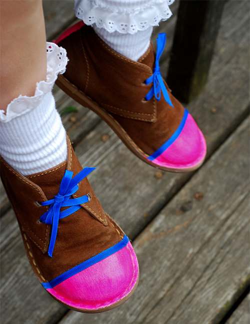 DIY Neon Shoes for Kids