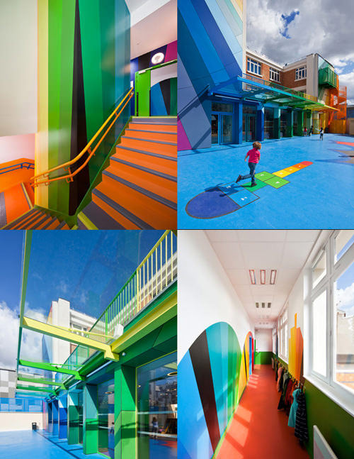 colorful french school