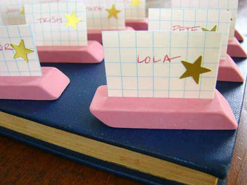 DIY Eraser Place Cards DIY Eraser Place Cards