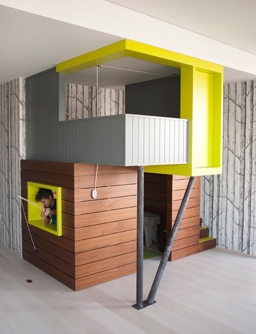 4-bohemian-apartment indoor playhouse in bohemian nyc apartment