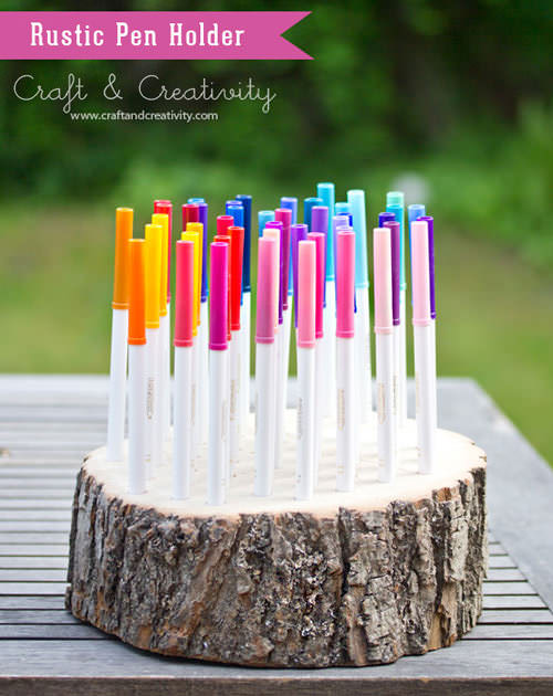 DIY wooden pencil holder DIY wooden pencil holder