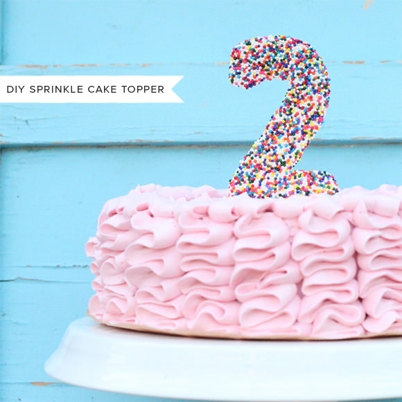 DIY Sprinkle Cake Topper