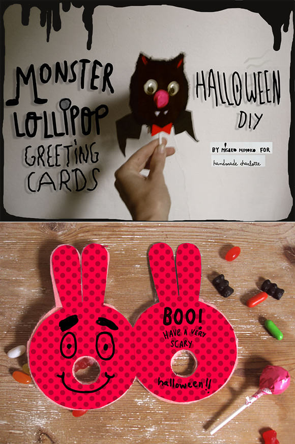 DIY Monster Lollipop Greeting Cards