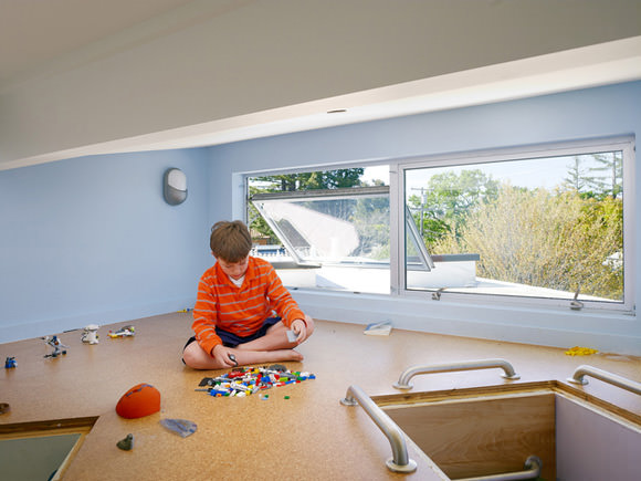 A loft playroom accessible from two children's bedrooms A loft playroom accessible from two children's bedrooms