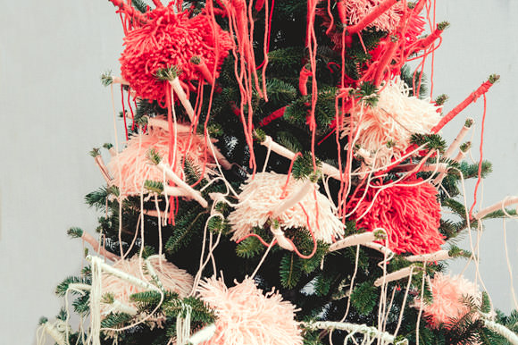 Yarn Bombed Christmas Tree