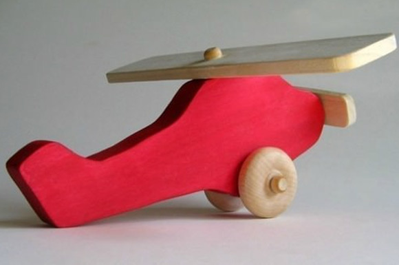 Wooden Airplane Toy via Etsy