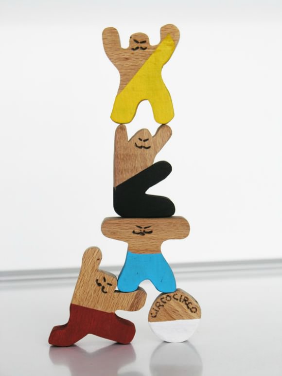 Modern Toys on Etsy - Strong Men Stacking Toy by Watermelon Cat Company