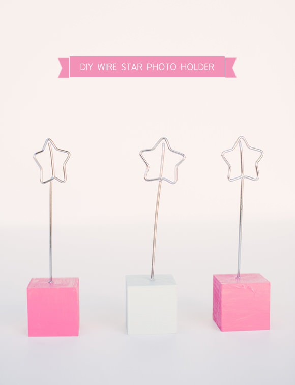 DIY Wire Star Photo Holder