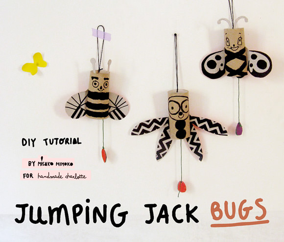 DIY Jumping Jack Bugs - super fun!