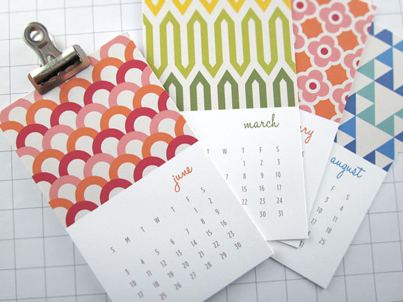 Modern Patterns Mini 2013 Calendar from Monkey Mind Design on Etsy