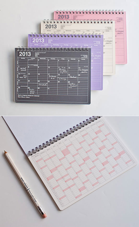 Mark's Original Pocket 2013 Notebook Calendar