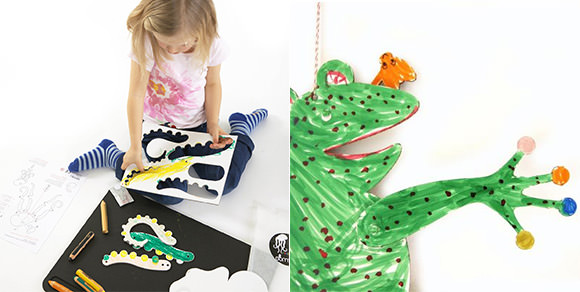 DIY Cardboard Puppet Mobiles