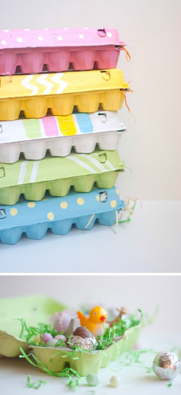 Painted Egg Carton Presents by Amy Christie for Design Mom