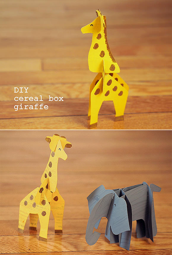 DIY Cereal Box Animal Printables -  fun recycled craft for kids