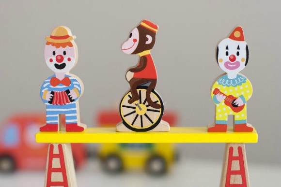 wooden circus toys