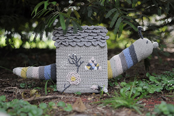 Crocheted Snail