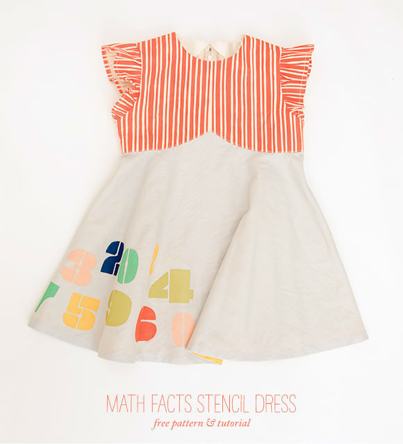 DIY Math Facts Stencil Dress