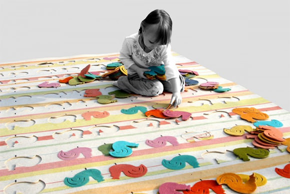 Rooster Carpet by Agnieszka Czop & Joanna Rusin