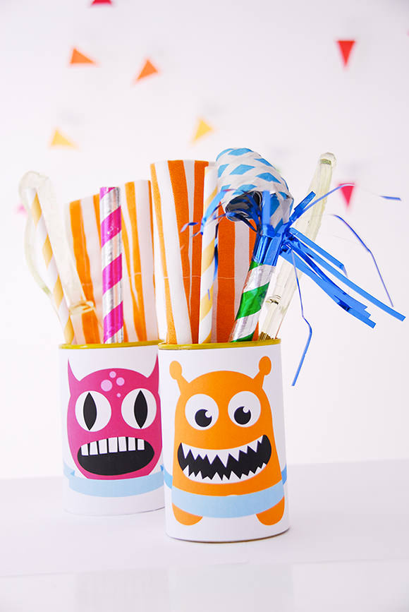 Monster Tin Can Place Card Printables
