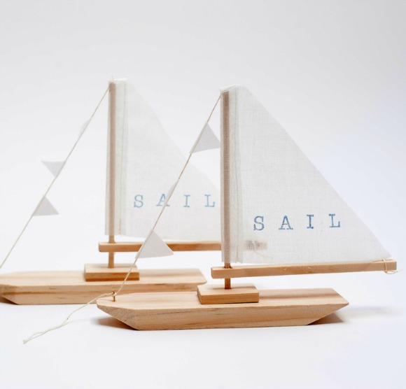 small wooden toy boat