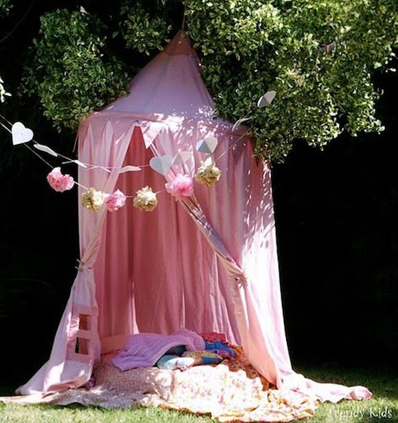 DIY Outdoor Reading Shade Tent for Kids