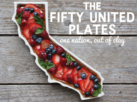 The Fifty United Plates - one nation, out of clay