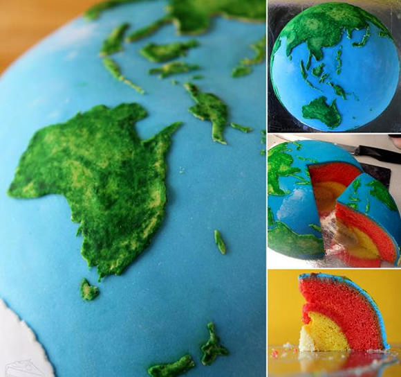Planetary Cakes - Earth Structural Layer Cake | Handmade Charlotte