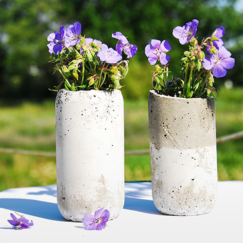 DIY Concrete Vases