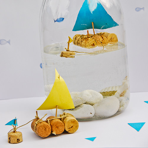 DIY Cork Sailboat In A Jar
