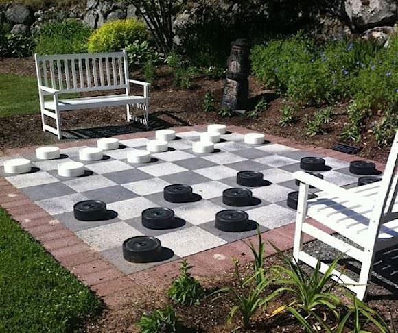 DIY Backyard Games: Giant Checkerboard 