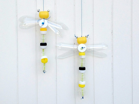 DIY Recycled Bottle Cap Dragonfly