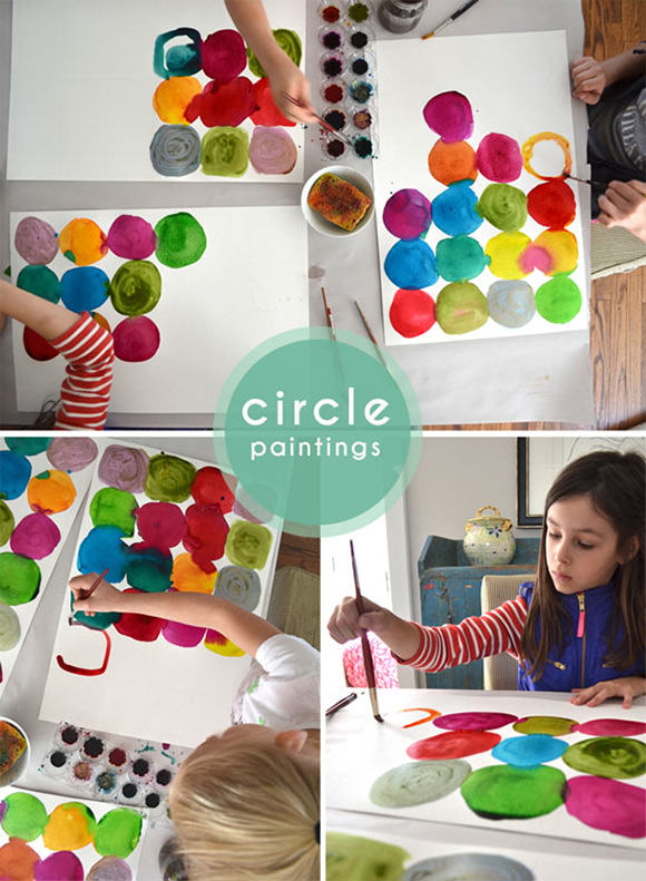 DIY Watercolor Circle Paintings