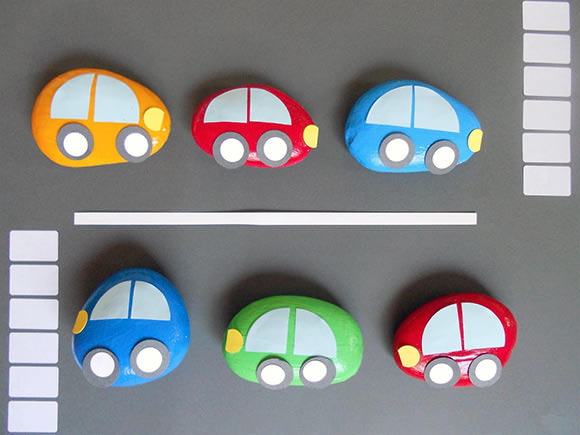 DIY Rock Car Paperweights
