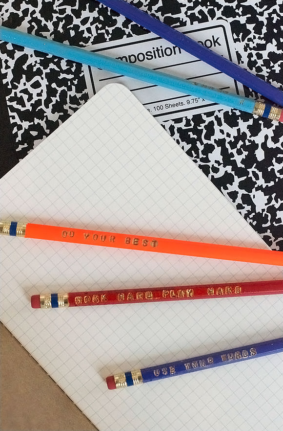 DIY Personalized Pencils // via camille styles