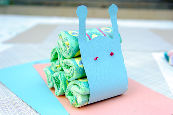 DIY Diaper Snails - a fun take on the traditional diaper cake for your next baby shower!