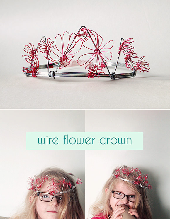 DIY Wire Flower Crown // via small for big