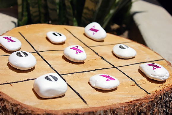 DIY Painted Rock Tic-Tac-Toe for Kids