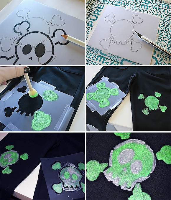 DIY Skull & Crossbones Knee Patches
