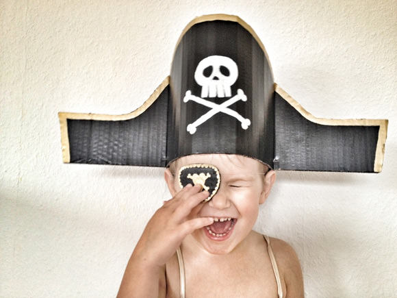 make a pirate hat out of cardboard