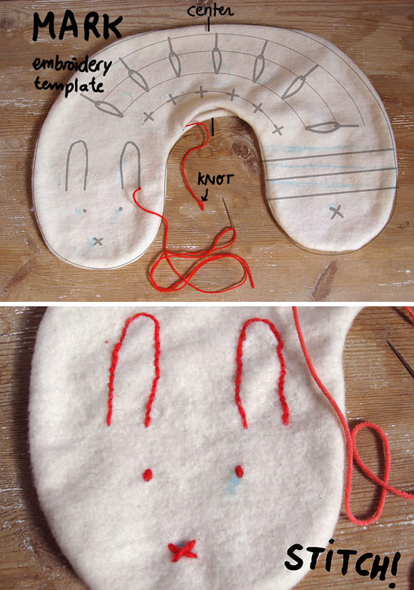 DIY Embroidered Travel PIllow