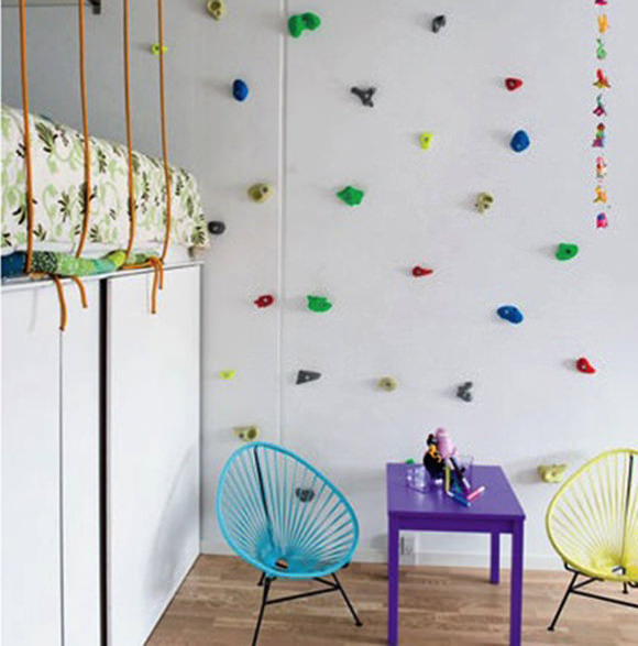 Colorful Indoor Climbing Wall