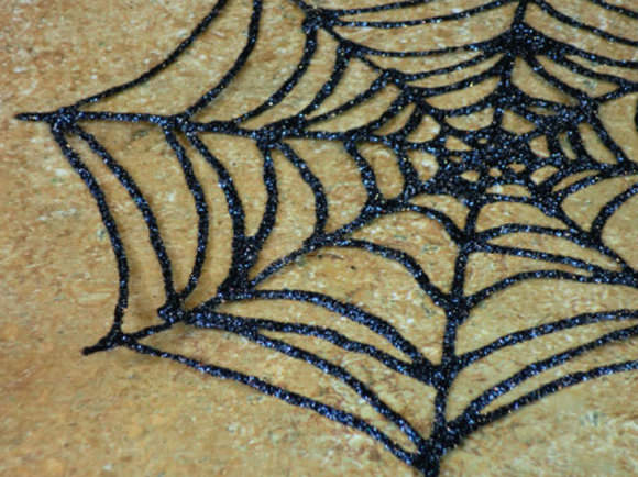 DIY Glitter Glue Spiderweb