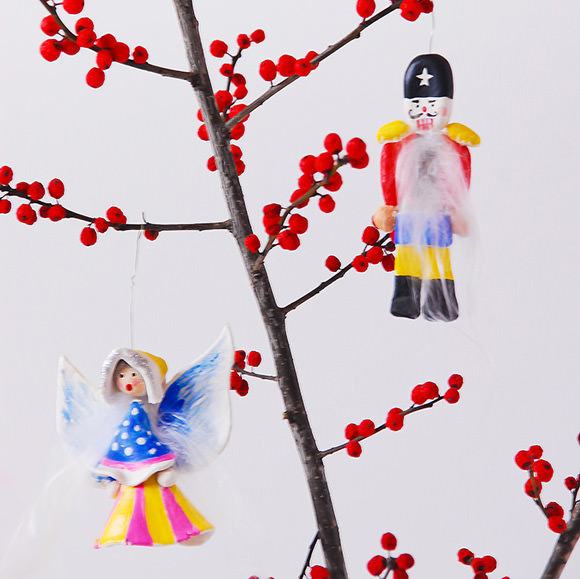 DIY Clay Nutcracker & Angel Ornaments