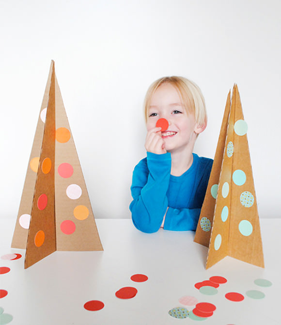 Easy DIY Cardboard Christmas Trees