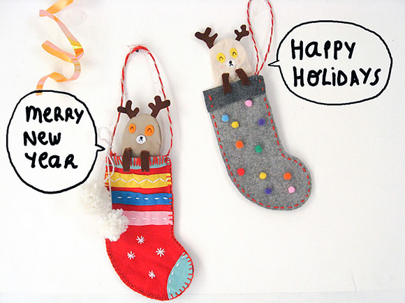 diy holiday socks