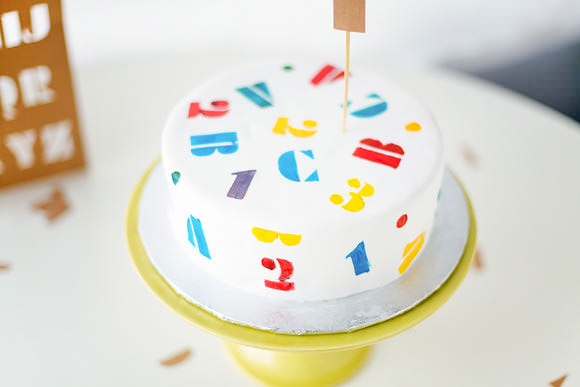 Diy Abc Stencil Cake Handmade Charlotte